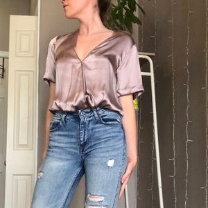 Cami NYC Surplus Amy Bodysuit in Blush Pink